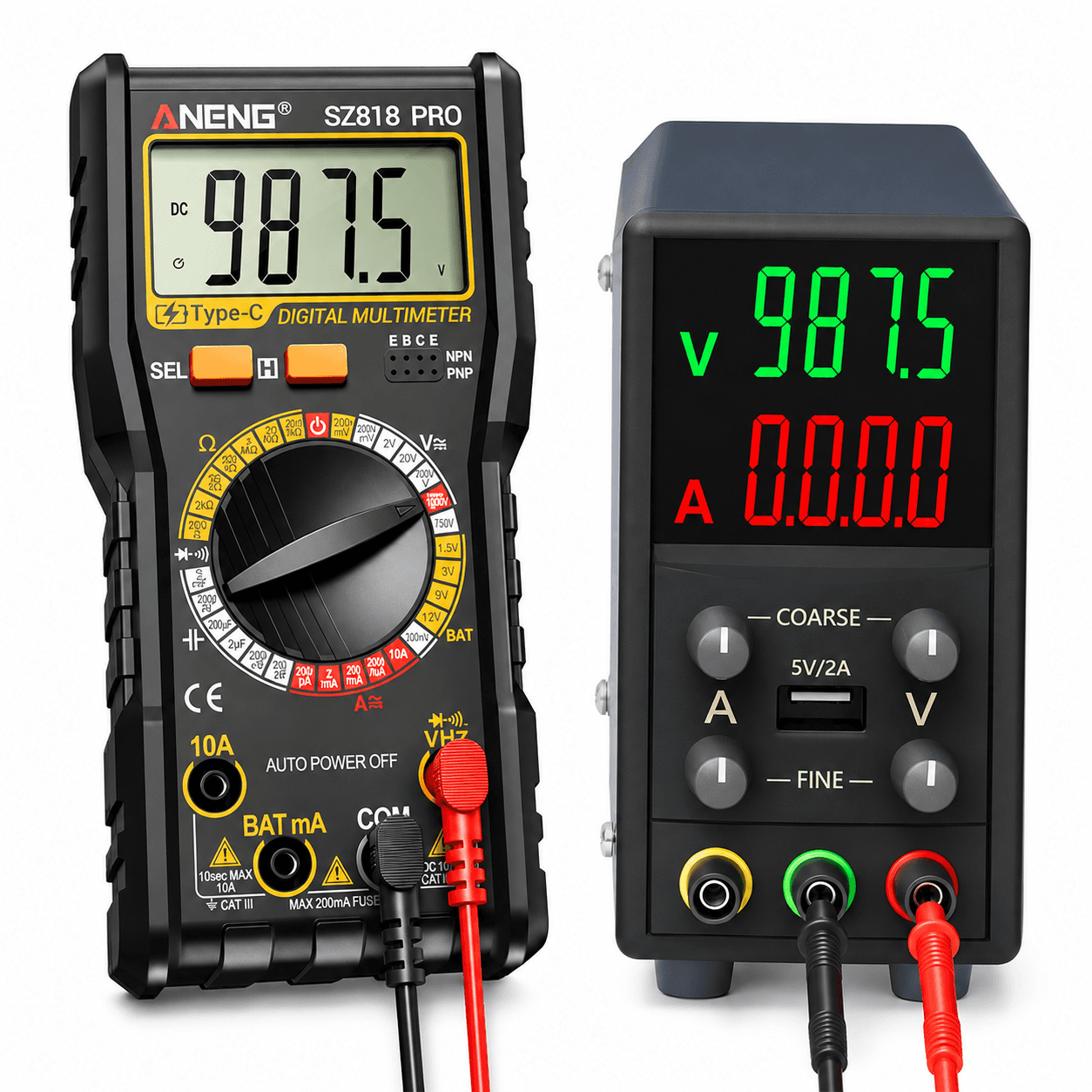 ساعة فحص احترافية Multimeter ANENG SZ818PRO قابلة للشحن